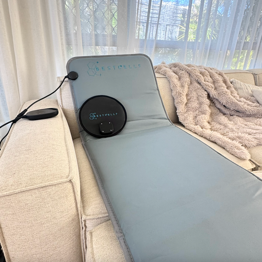 Full Body PEMF Mat in Grey with the PEMF pad