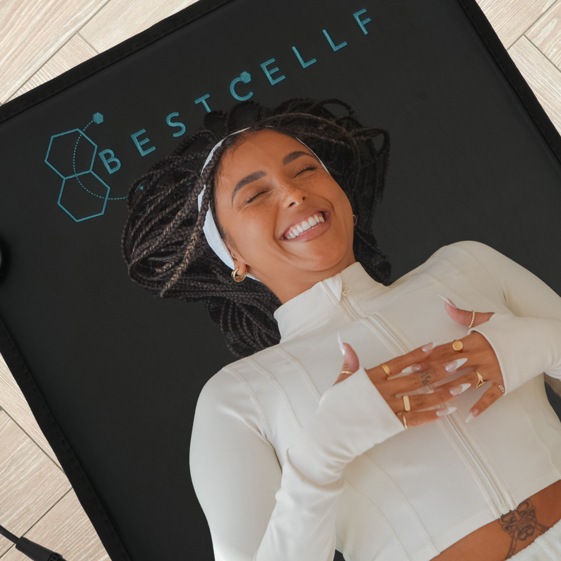 Eisha on the full body pulsed magnetic field mat
