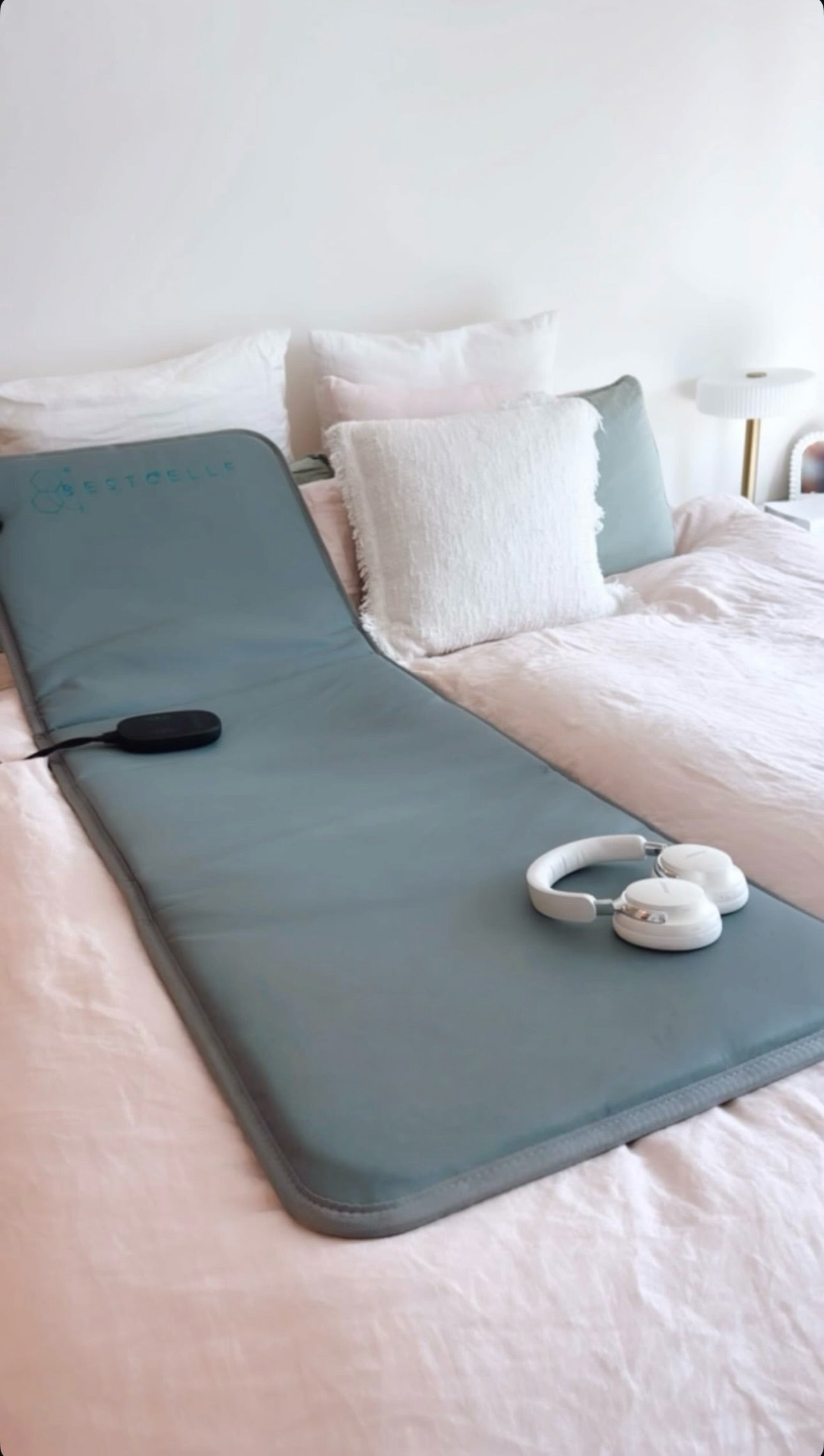 PEMF mat on bed for sleep