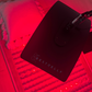 Red light lamp over PEMF mat