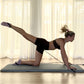 Candice doing pilates on grey PEMF mat